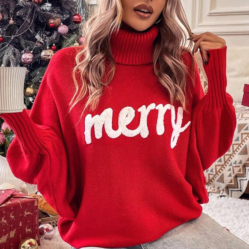 "MARRY" pulover din lana brodat