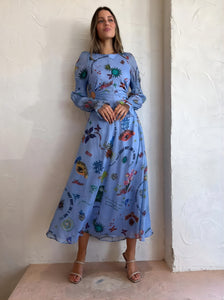 Rochie tip lanternă graffiti personalizată cu talie scobită