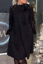 Încarcă imaginea în vizualizatorul Galerie, Rochie de dama patchwork cu paiete
