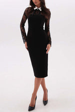 Încarcă imaginea în vizualizatorul Galerie, Rochie neagra sexy si eleganta din dantela

