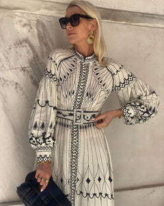 Rochie boema cu centura