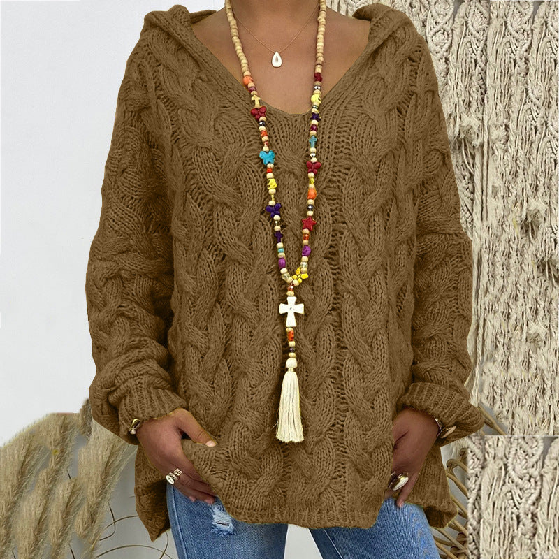 Hanorace pentru femei Twist Knit de designer de modă