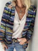 Încarcă imaginea în vizualizatorul Galerie, Cardigan din tricot color block pentru timp liber
